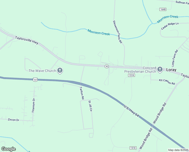 map of restaurants, bars, coffee shops, grocery stores, and more near 4017 Taylorsville Highway in Statesville