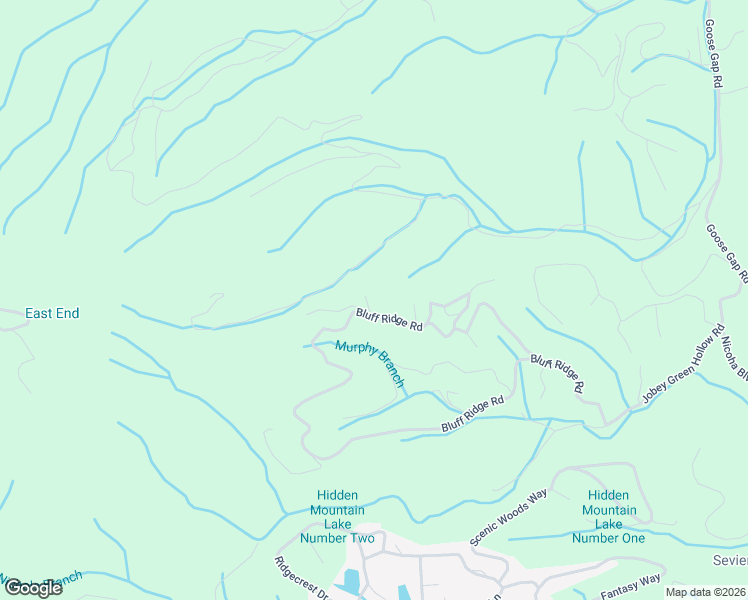 map of restaurants, bars, coffee shops, grocery stores, and more near 1754 Bluff Ridge Road in Sevierville
