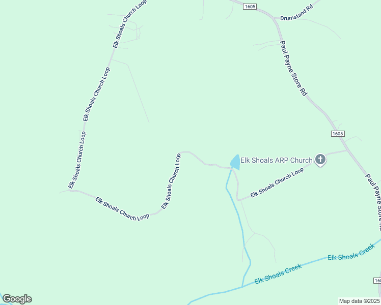 map of restaurants, bars, coffee shops, grocery stores, and more near Elk Shoals Church Loop in Township of Taylorsville