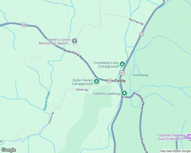 map of restaurants, bars, coffee shops, grocery stores, and more near 4101 Chavis Road in Cosby
