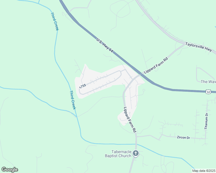 map of restaurants, bars, coffee shops, grocery stores, and more near 272 1755 in Statesville
