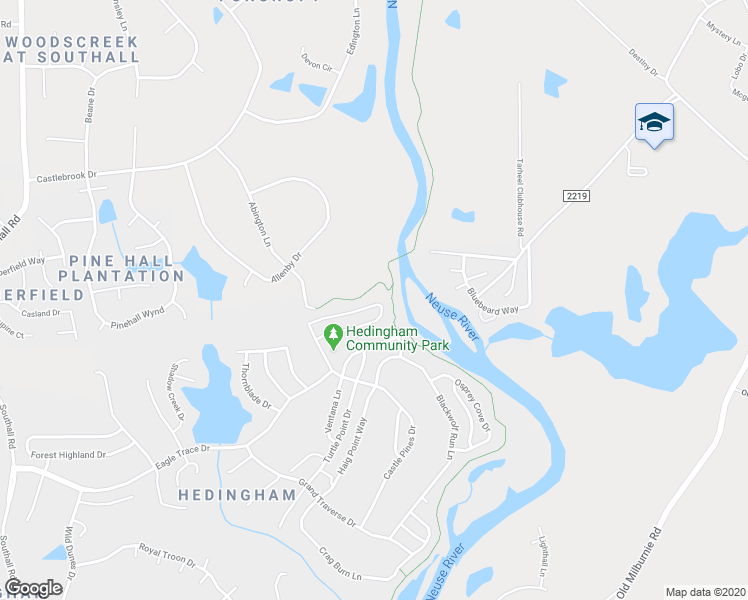 map of restaurants, bars, coffee shops, grocery stores, and more near 2408 Sapphire Valley Drive in Raleigh