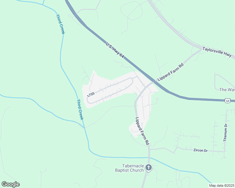 map of restaurants, bars, coffee shops, grocery stores, and more near 272 1755 in Statesville