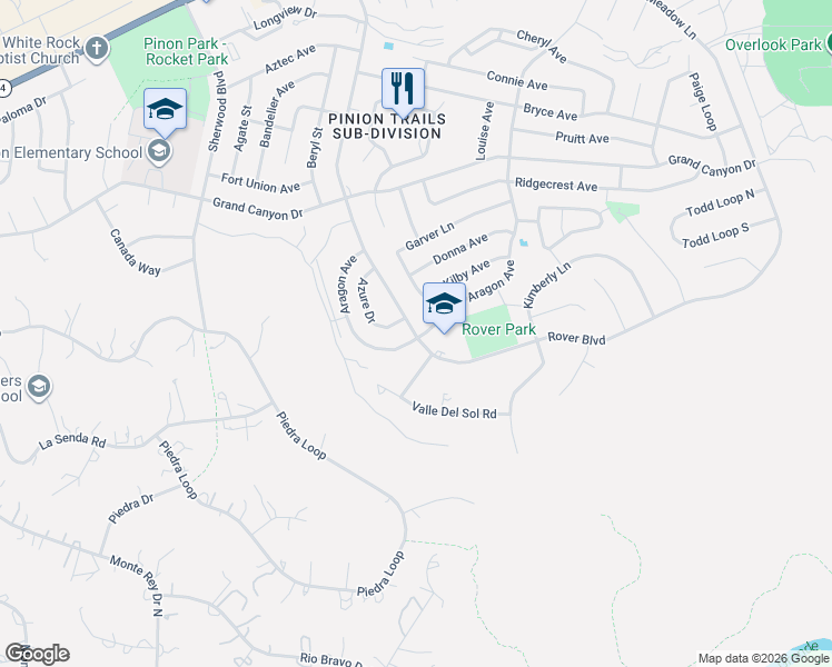 map of restaurants, bars, coffee shops, grocery stores, and more near 260 Aragon Avenue in White Rock