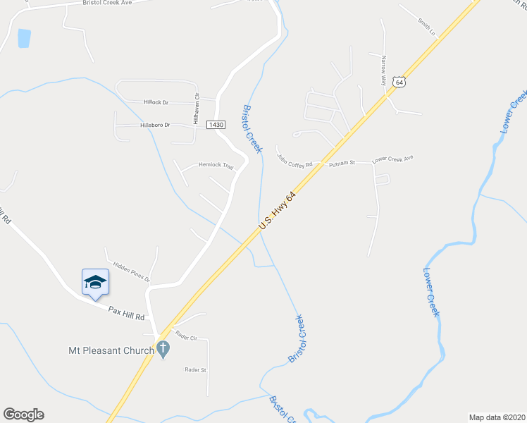 map of restaurants, bars, coffee shops, grocery stores, and more near Nc 18 in Morganton
