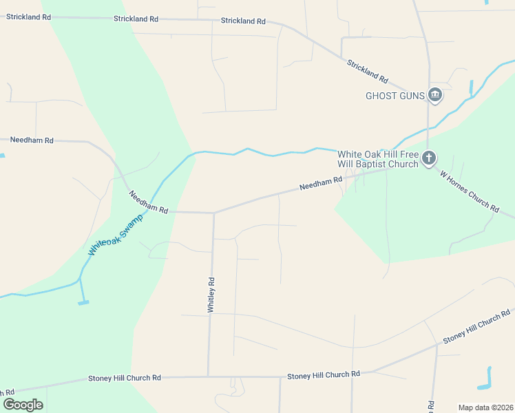 map of restaurants, bars, coffee shops, grocery stores, and more near 4006 Needham Road in Bailey