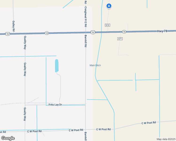 map of restaurants, bars, coffee shops, grocery stores, and more near 2204 Barnhill Road in Jonesboro