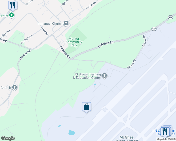 map of restaurants, bars, coffee shops, grocery stores, and more near 2419 Huckleberry Drive in Louisville