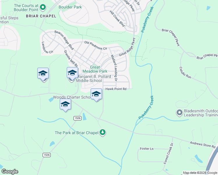 map of restaurants, bars, coffee shops, grocery stores, and more near 282 Quarter Gate Trace in Chapel Hill