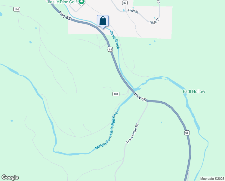 map of restaurants, bars, coffee shops, grocery stores, and more near 213 Camp Lane in Leslie