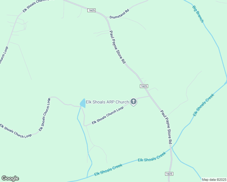 map of restaurants, bars, coffee shops, grocery stores, and more near Elk Shoals Church Loop in Township of Taylorsville