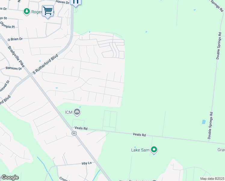 map of restaurants, bars, coffee shops, grocery stores, and more near 2720 Calais Court in Murfreesboro