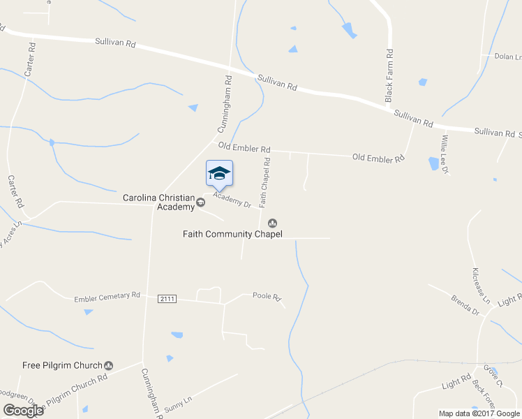 map of restaurants, bars, coffee shops, grocery stores, and more near Faith Chapel Road in Thomasville