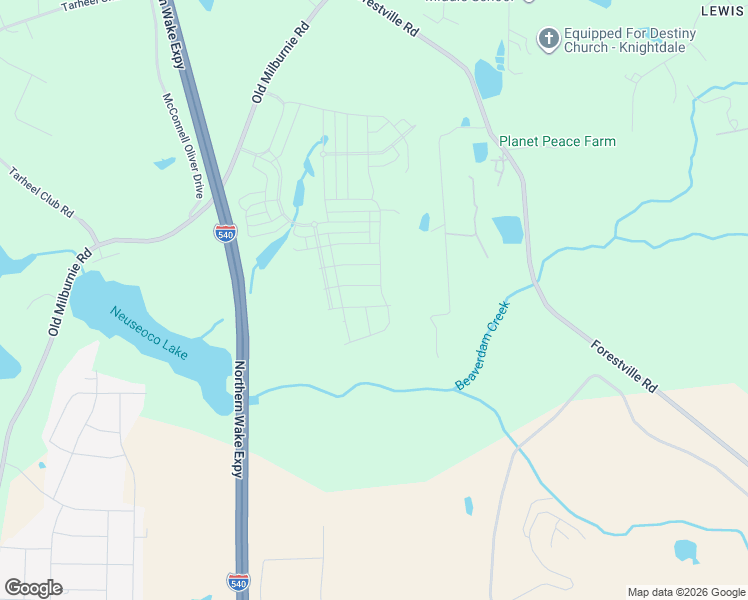 map of restaurants, bars, coffee shops, grocery stores, and more near 6104 Forestville Road in Raleigh