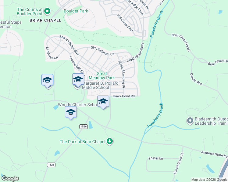 map of restaurants, bars, coffee shops, grocery stores, and more near 282 Quarter Gate Trace in Chapel Hill