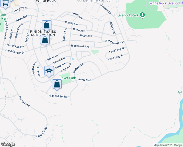 map of restaurants, bars, coffee shops, grocery stores, and more near 721 Kris Court in White Rock