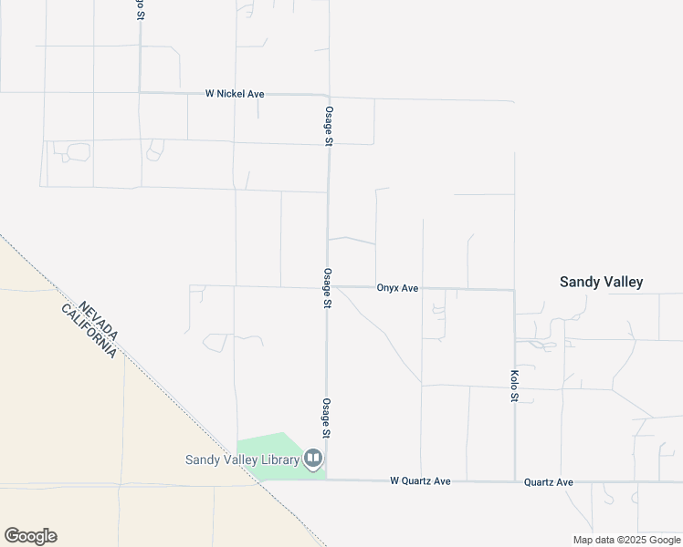 map of restaurants, bars, coffee shops, grocery stores, and more near 2 West Onyx Avenue in Sandy Valley