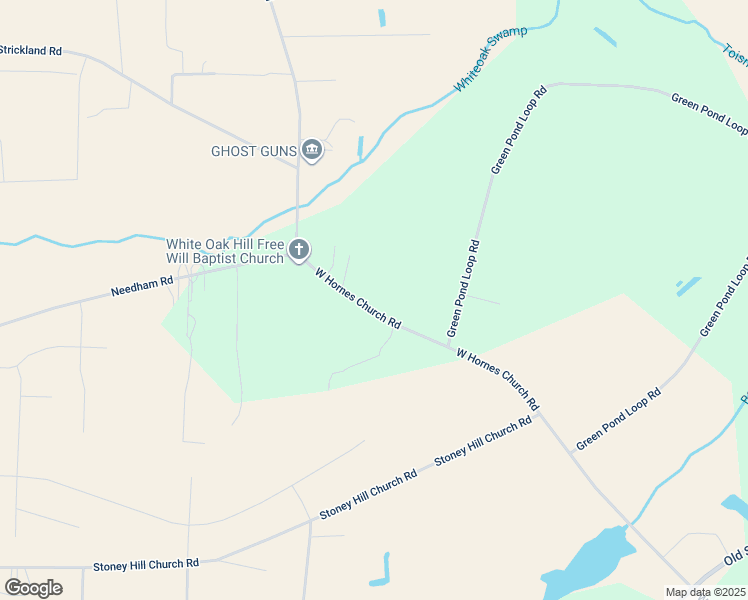 map of restaurants, bars, coffee shops, grocery stores, and more near 3772 West Hornes Church Road in Bailey