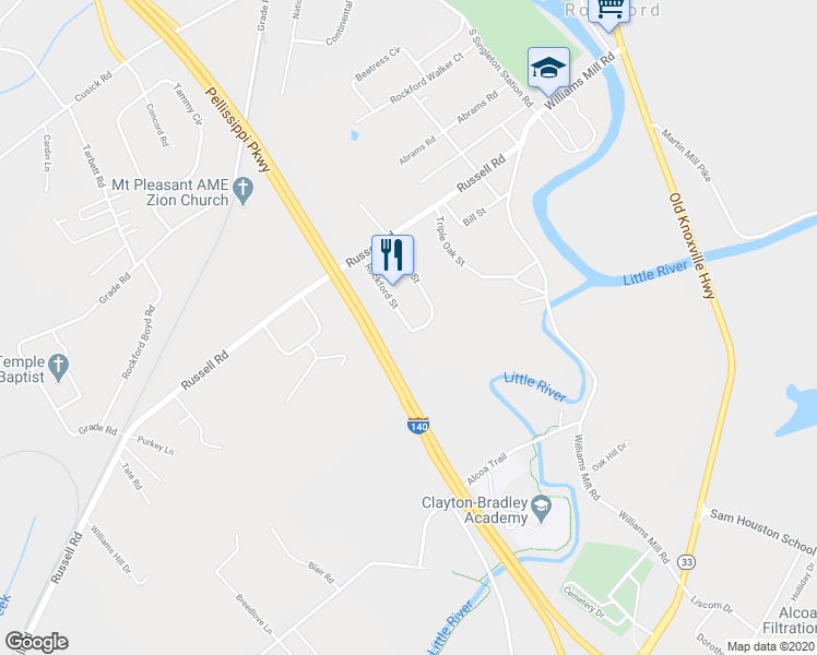 map of restaurants, bars, coffee shops, grocery stores, and more near 3609 Rockford Street in Rockford