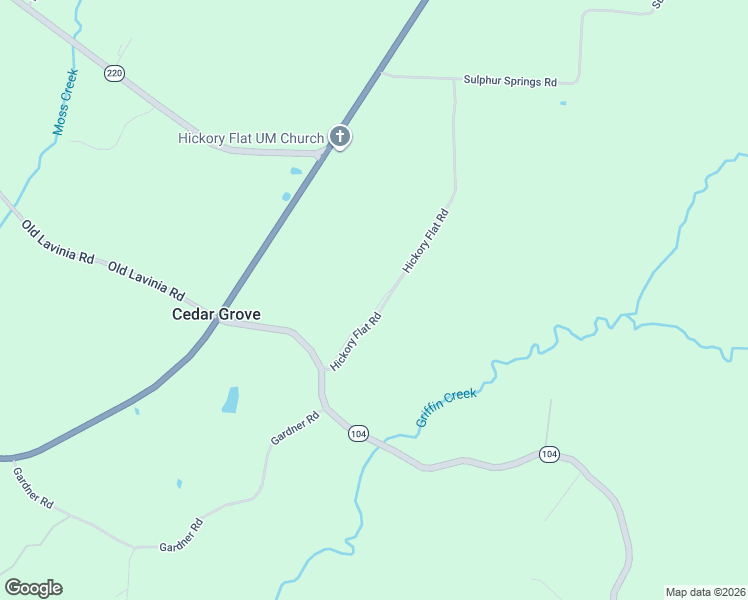 map of restaurants, bars, coffee shops, grocery stores, and more near 780 Hickory Flat Road in Cedar Grove