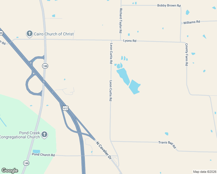 map of restaurants, bars, coffee shops, grocery stores, and more near 689 Leon Curtis Road in Alamo