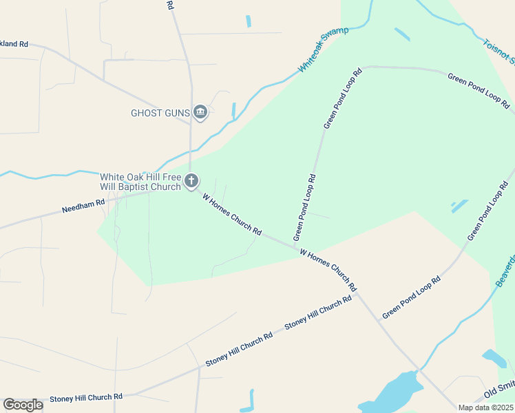 map of restaurants, bars, coffee shops, grocery stores, and more near 3772 West Hornes Church Road in Bailey