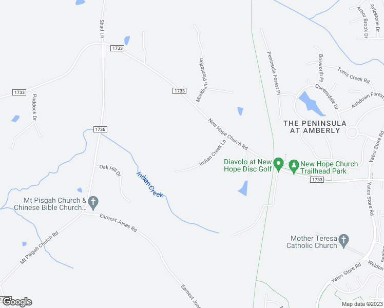 map of restaurants, bars, coffee shops, grocery stores, and more near 200 Indian Creek Lane in Apex