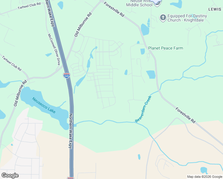 map of restaurants, bars, coffee shops, grocery stores, and more near 2300 Old Milburnie Road in Raleigh
