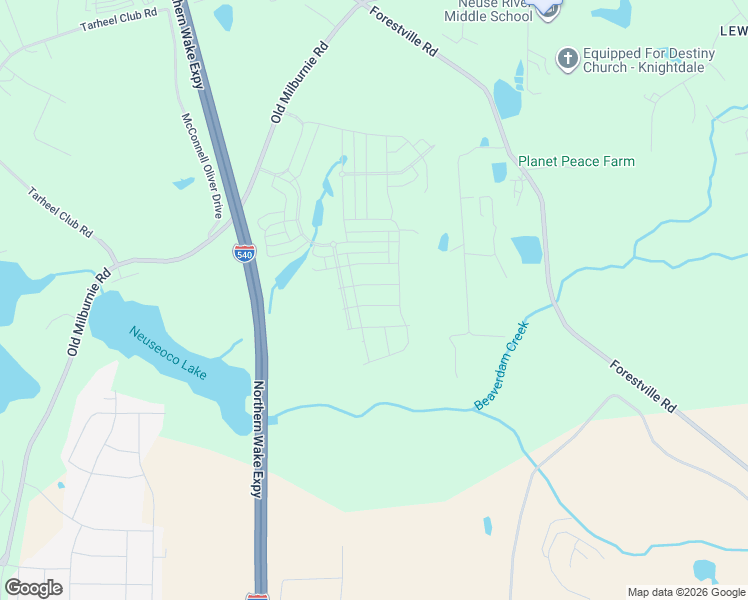 map of restaurants, bars, coffee shops, grocery stores, and more near 2300 Old Milburnie Road in Raleigh
