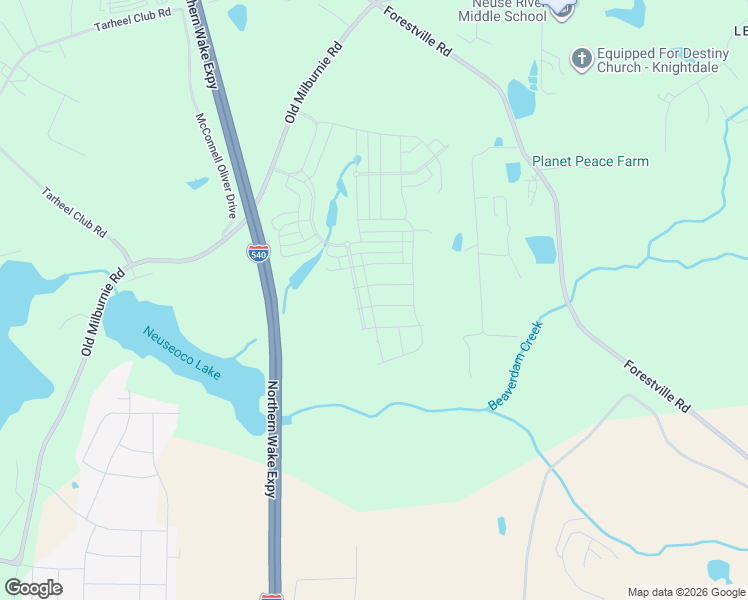 map of restaurants, bars, coffee shops, grocery stores, and more near 2300 Old Milburnie Road in Raleigh