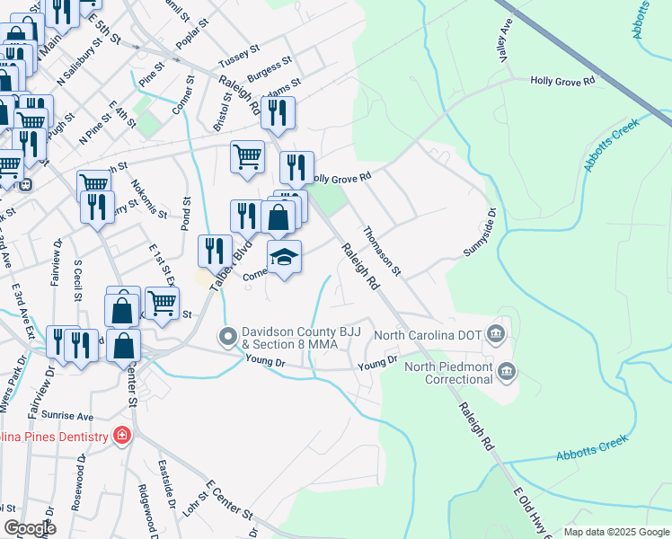 map of restaurants, bars, coffee shops, grocery stores, and more near 2 London Court in Lexington