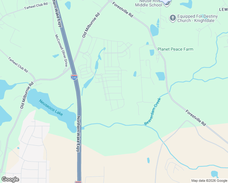 map of restaurants, bars, coffee shops, grocery stores, and more near 2300 Old Milburnie Road in Raleigh