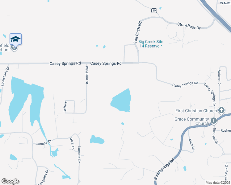 map of restaurants, bars, coffee shops, grocery stores, and more near 3207 Casey Springs Road in Jonesboro