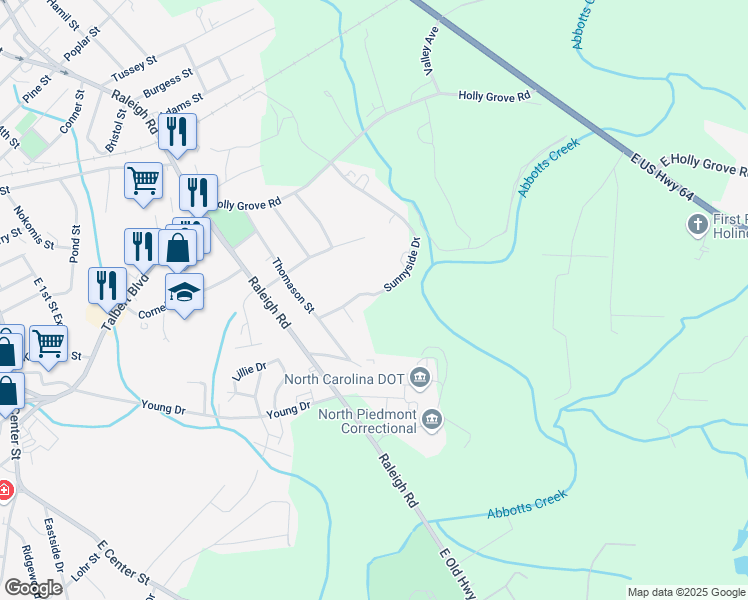 map of restaurants, bars, coffee shops, grocery stores, and more near 1235 Sunnyside Drive in Lexington