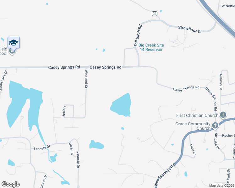 map of restaurants, bars, coffee shops, grocery stores, and more near 3207 Casey Springs Road in Jonesboro