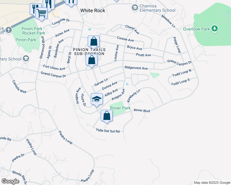 map of restaurants, bars, coffee shops, grocery stores, and more near 375 Kilby Avenue in White Rock