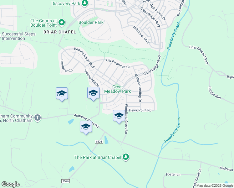 map of restaurants, bars, coffee shops, grocery stores, and more near 11 Quail Place Trail in Chapel Hill