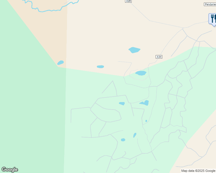 map of restaurants, bars, coffee shops, grocery stores, and more near Goleta Court in San Miguel County
