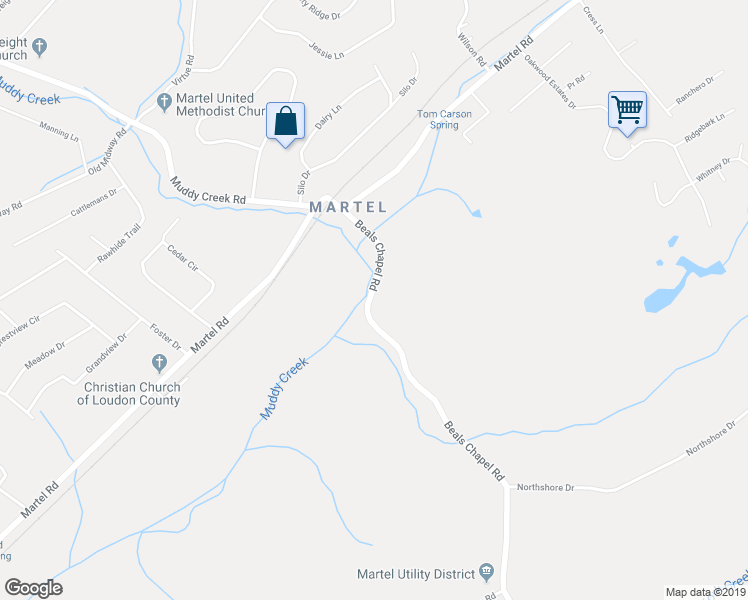 map of restaurants, bars, coffee shops, grocery stores, and more near 1025 Beals Chapel Road in Lenoir City