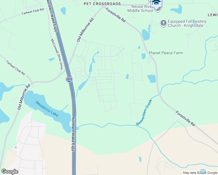 map of restaurants, bars, coffee shops, grocery stores, and more near 2300 Old Milburnie Road in Raleigh