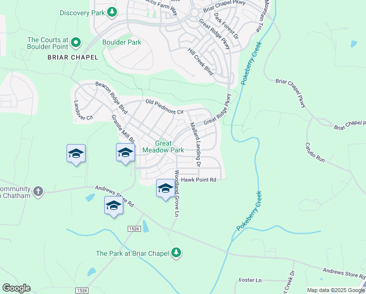 map of restaurants, bars, coffee shops, grocery stores, and more near 318 Tyner Loop Circle in Chapel Hill