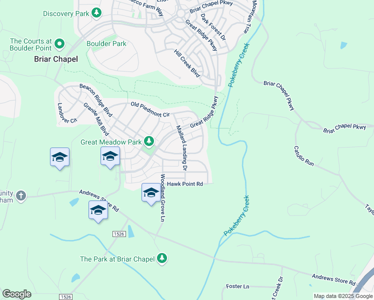 map of restaurants, bars, coffee shops, grocery stores, and more near 226 Tyner Loop Circle in Chapel Hill