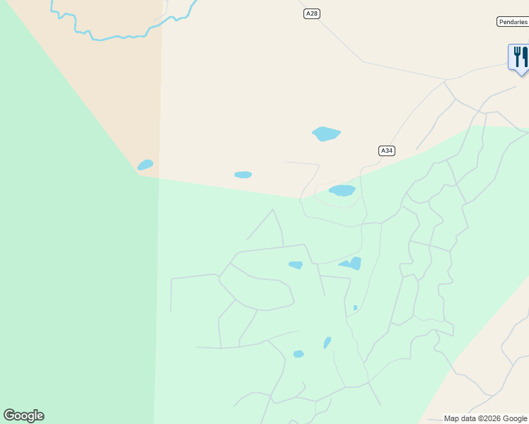 map of restaurants, bars, coffee shops, grocery stores, and more near La Gaviota Court in Sapello