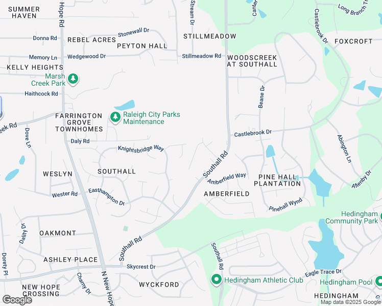 map of restaurants, bars, coffee shops, grocery stores, and more near 3033 Bethwicke Court in Raleigh