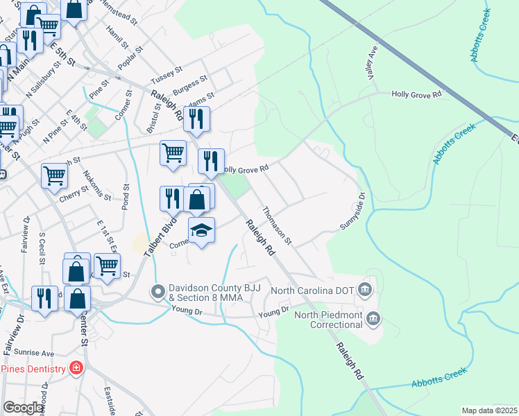 map of restaurants, bars, coffee shops, grocery stores, and more near 1013 Century Street in Lexington