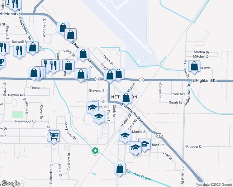 map of restaurants, bars, coffee shops, grocery stores, and more near 2010 Clark Street in Jonesboro