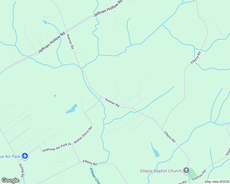 map of restaurants, bars, coffee shops, grocery stores, and more near 1012 Keener Road in Seymour