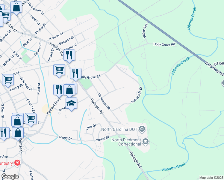 map of restaurants, bars, coffee shops, grocery stores, and more near 1106 Wilson Street in Lexington