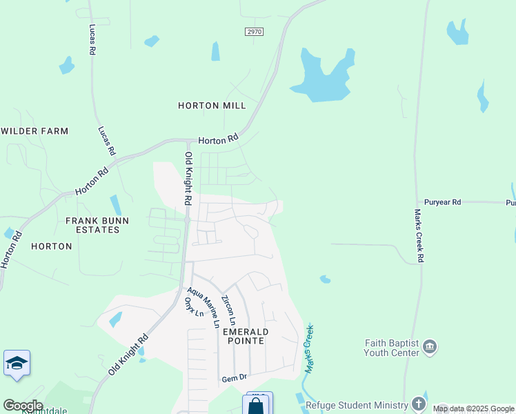 map of restaurants, bars, coffee shops, grocery stores, and more near 628 Sweet Pine Lane in Knightdale