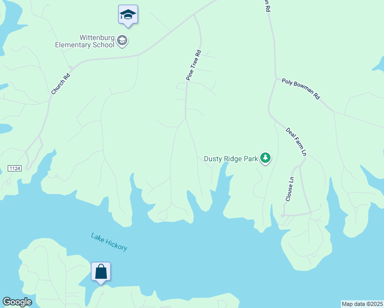 map of restaurants, bars, coffee shops, grocery stores, and more near 660 Pine Tree Road in Taylorsville